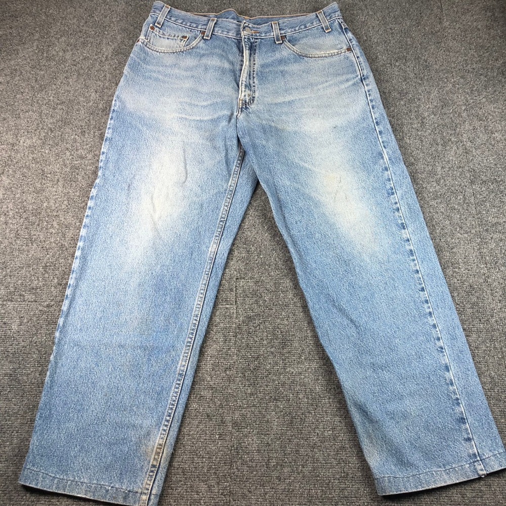 Levis 550 Mens 36x30 Light Wash Relaxed Fit Blue Denim Jeans